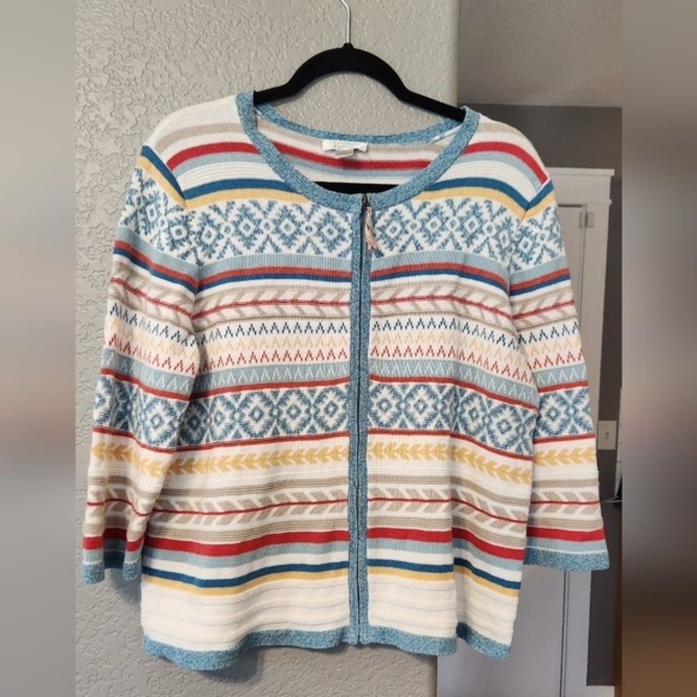 Christopher & Banks Knit‎ Full Zip Cardigan, Size XL
